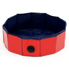 크링클 접이식 애견 물놀이장, 레드, 1개