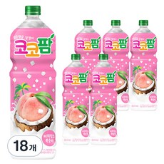 코코팜 피치핑크 복숭아, 1.5L, 18개
