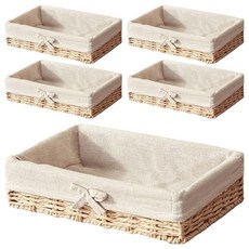 Block Mart 藤編淺籃, 淺棕色, 5個