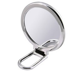 miro line 折疊式浴室兩用桌上型雙面鏡 小型 2倍放大, 銀色