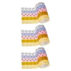 IndiK 微笑遮蔽膠帶 5種組, 3套, 混合顏色