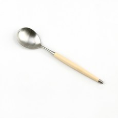 Bogen Le Bien 緞面餐具沙拉匙, 1個, 米色