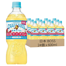 日本 BOSS CRAFT BOSS 荔枝風味紅茶, 1箱, 600ml, 24個裝