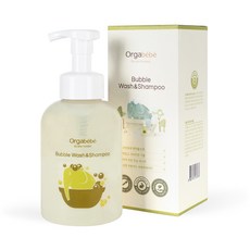 Orgabebe 2合1泡沫洗髮沐浴露, 1瓶, 500ml