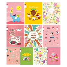 YOUNGART 橫條筆記本 女童款 24頁, 隨機發貨, 20入