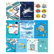 YOUNGART 封面印花男童橫線筆記組 24頁, 隨機發貨, 20入