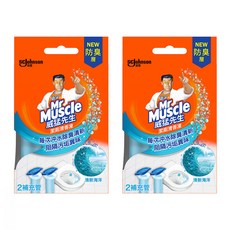 Mr Muscle 威猛先生 潔廁清香凍 清新海洋 防臭層 每次沖水除臭清新, 76g, 2盒
