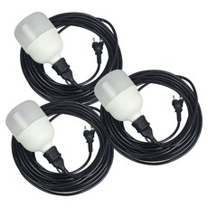 多用途工作燈 10m + LED 燈泡 30W 套組, 3套