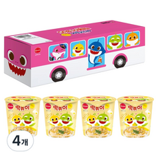 O taste Pinkfong 鯊魚寶寶辣炒年糕巴士包 奶油口味 4入, 444g, 4個