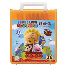 SIMBALION 雄獅 BLM 透明盒彩色筆 外盒顏色隨機, 36色, 1盒