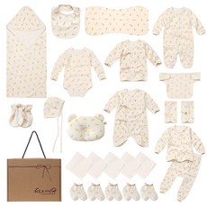 withorganic 長頸鹿印花彌月禮盒25件組