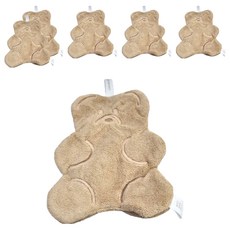 沐慕家居 小熊軟糖造型擦手巾-淺棕, 1條, 6條