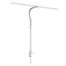 YIZ TIME 易利談 LED雙頭夾式方頭款檯燈 GSY-TD24052-B-JS, 白色