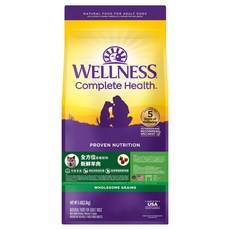WELLNESS 寵物健康 全方位有穀 乾飼料 5lb, 新鮮羊肉, 2.3kg, 1袋