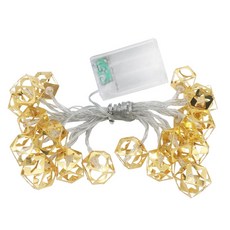 The Ggalggeum LED燈串 愛心 星星 鐵藝 浪漫 花園 暖光 2m 20燈, 電池版, 1個