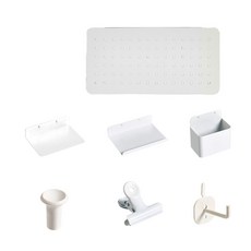 FL 生活+ 可磁吸12件組碳鋼洞洞板 (附收納盒 掛勾) 白色 84 x 45 x 14cm, 84 x 45 x 14cm,, 3.85kg, 1盒