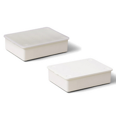 이즈리빙 칸칸칸 속옷 정리함 10칸형 2p, 아이보리 + 반투명뚜껑 + 아이보리 + 아이보리뚜껑, 1세트