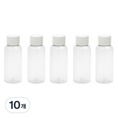 善東商社 分裝空瓶 30ml, 透明瓶 白色蓋子, 10個