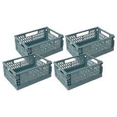 withWIN 접이식 폴딩 캠핑 수납정리함, 다크블루, 4개