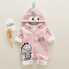 Mom's care 掠過恐龍連帽拉鍊太空服