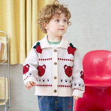 BERRYMAY 兒童舒適小熊針織開襟衫