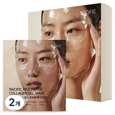 NACIFIC 米胜肽膠原蛋白凝膠面膜, 4入, 2個