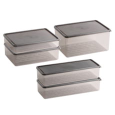 비트리 부드럽게 휘어지는 냉동실정리용기 1.5L + 2.1L x 2p + 2.3L + 3.8L, 1세트