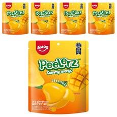 AMOS 阿麥斯 Peelerz剝皮芒果軟糖, 5包, 252g