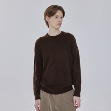 MIND BRIDGE 男女通用 Air Wool 羊駝毛圓領微寬鬆版針織衫 MZKT7102