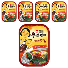 샘표 우리엄마 매콤한 깻잎, 70g, 5개