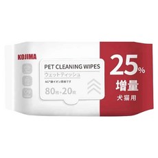 KOJIMA 寵物銀離子濕紙巾, 100張, 1包