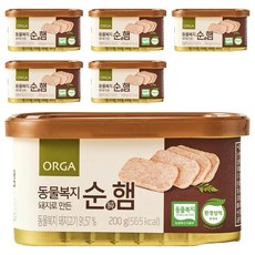 올가홀푸드 동물복지 돼지로 만든 순햄, 6개, 200g