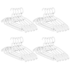 마켓플랜 미끄럼방지 회전 플라스틱 옷걸이, 화이트, 20개