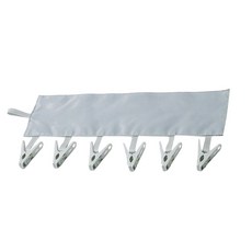 FANCY LIFE 旅行布衣架 灰色 1個 - 輕巧便攜 多夾設計 旅行晾曬好幫手