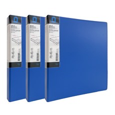 Orange Office 新材質透明D型環活頁夾 60張, 藍色, 3個