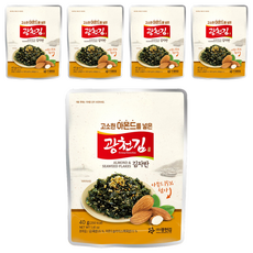 광천김 고소한 아몬드를 넣은 김자반, 5개, 40g