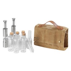 ISE MOUNT 小島嶼山 野營調味料瓶收納包 12件組 容量升級 多瓶使用 攜帶方便, 卡其色, 11格, 1組