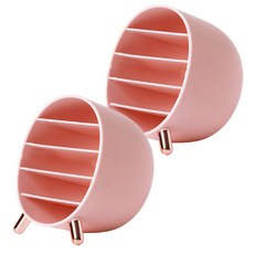 디오셀 화장품 펜슬 정리함, 핑크, 2개