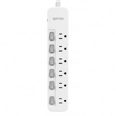Kinyo 6開6插3P安全延長線 3孔 NSD366-9, 274.3cm, 單色, 1個