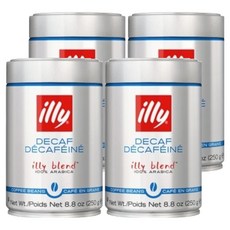 일리 디카페인 원두, 홀빈(분쇄안함), 250g, 4개