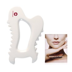 MeDITHeRaPy 陶瓷按摩刮痧板+緊緻面膜組, 白色, 1組