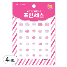 에이프릴네일 마이리틀 프린세스 키즈 네일스티커, P011K 꿈꾸는 체크, 4개