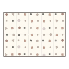 sobble 可折疊爬行遊戲墊 無毒 雙面防水 輕盈抗汙 SGS檢驗合格, 幾何風格 甜蜜棕, 1個