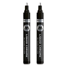 MOLOTOW 液態鍍鉻麥克筆 4mm, 1色, 2個