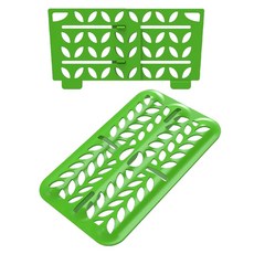 prepara沛樂生活 5號專用分層隔板 垂直組裝 綠色, 瀝水隔板10.4 x 16.7 x 1cm + 伸縮分層隔板9.2 x 11.7 x 1cm, 1組