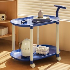 Mabso Shop 經典層架移動式手推車 BRP432, 2層, 藍色