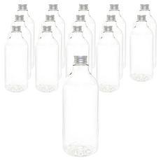 DN1000 투명 음료용기 알루미늄 실버캡, 1L, 15개