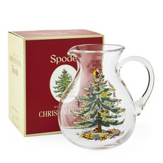 PORTmeIRION 波特玫琳恩 Spode 聖誕樹水壺, 1個, 金色 + 綠色 + 紅色, 3.4L