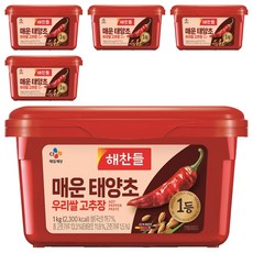 CJ Haechandle 好餐得 辣味太陽椒韓國米辣椒醬, 1kg, 5個