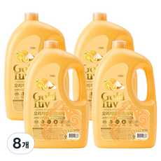 골드럽 오리지널 베이킹소다&구연산 주방세제 상큼한 오렌지향, 8개, 3.2L